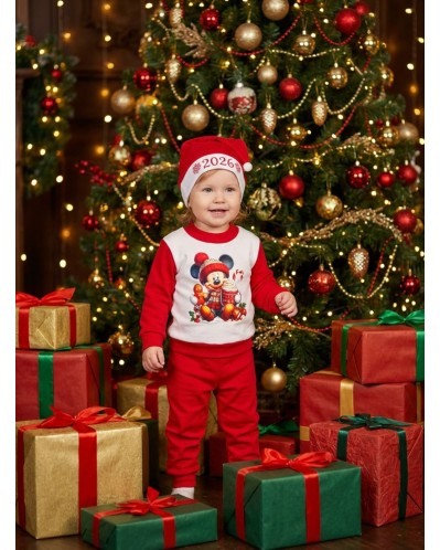 Костюм с колпаком "Міккі новорічний" 6-135